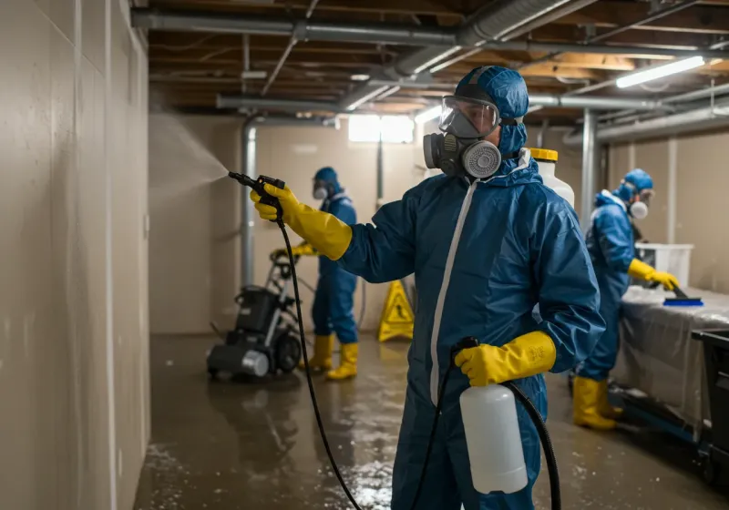 Basement Sanitization and Antimicrobial Treatment process in Privateer, SC