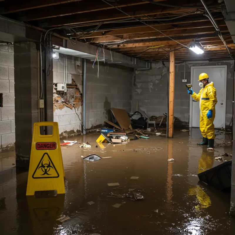 Flooded Basement Electrical Hazard in Privateer, SC Property